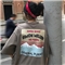 娇诗茹欧货网红ins短袖t恤女韩版宽松bf洋气打底衫早春半袖蹦迪上衣 深灰色 M